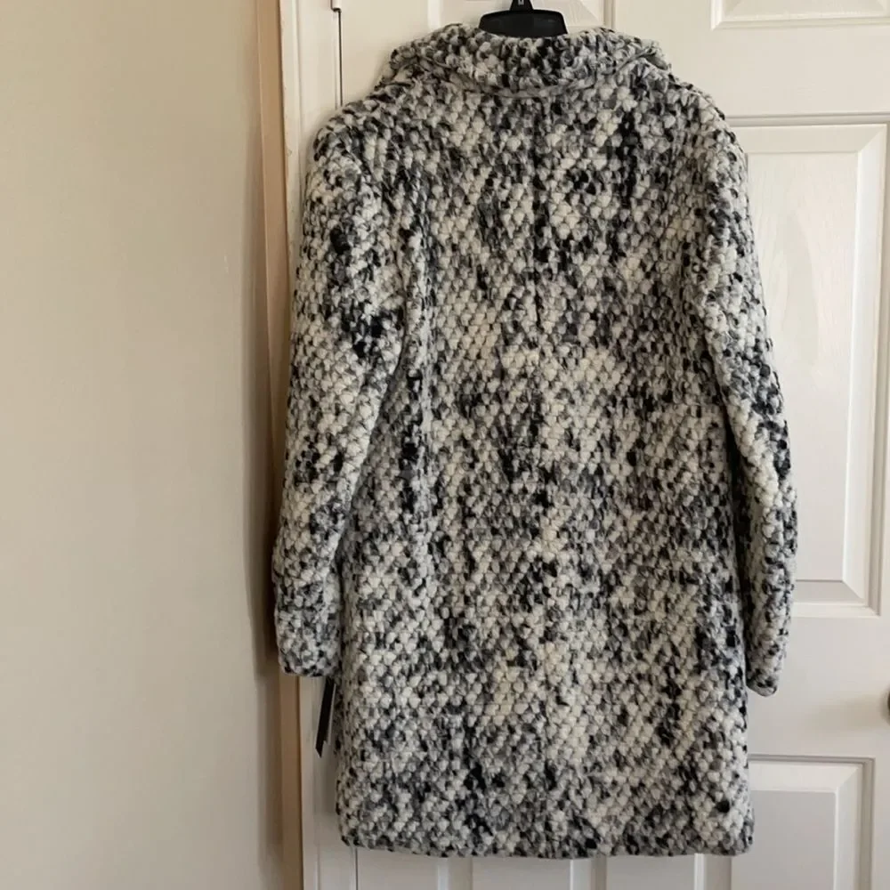 Steve Madden Black/White Coat size M - Picture 6 of 9